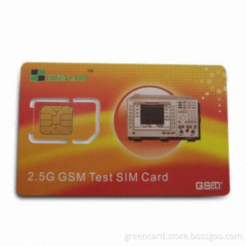 2.5GHz Test SIM Card with Working Frequency of 1 to 5MHz and High-performance IC